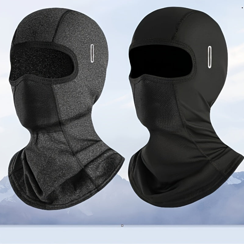 Breathable & Warm Motorcycle Riding Neck Gaiter - Adjustable Ear Loops, Full Face Coverage for Winter, Skiing, And Street Bikes, Skiing Accessory, Sleek Design, Flexible Fit