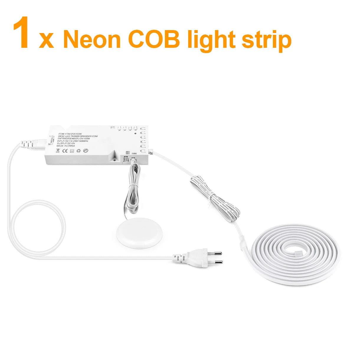 Dimmable Hand Scan Touch Sensor Neon COB LED Strip Light 24V Under Cabinet Collection Display Bookcase Wardrobe Closet Lamp Deco