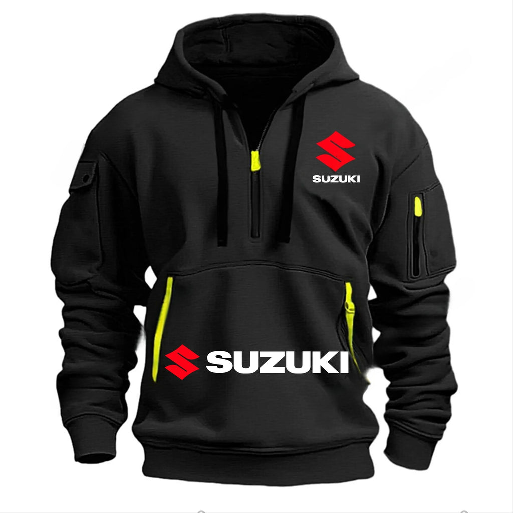 Suzuki's new men's hooded sweatshirt, outdoor sports sweatshirt, autumn and winter casual motorcycle enthusiast sweatshirt