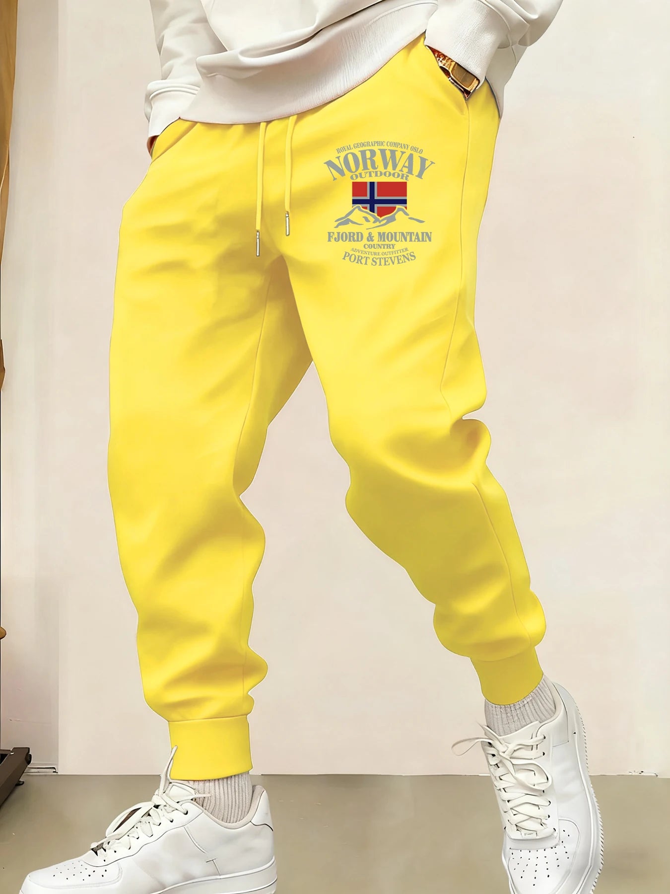 2025 New Male Sweatpant Trendy Multicolor Pants Norway Fjords And Mountains Print Casual  Pant Sports Jogging Unisex Britches