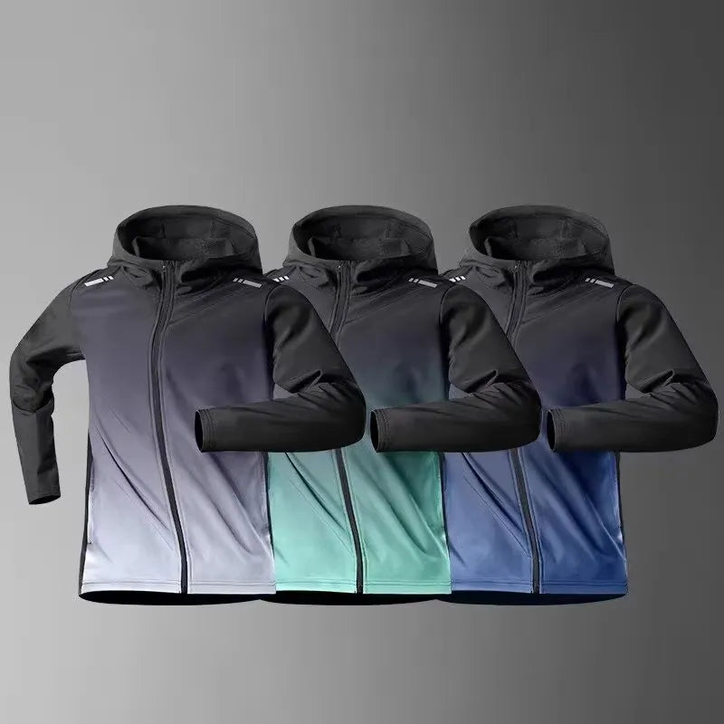 Sports jackets men's fitness clothes running equipment morning running clothes cycling training tight fitting quick drying cloth
