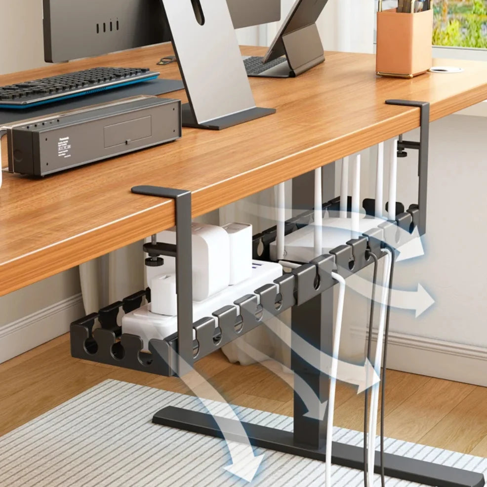 Desk Cable Management Tray Wire Management Cable Tray for Wire Organizer Charging Data Cord PC Computer Cord Rack in Office Home