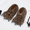 Winter Super Soft Cartoon Paw Shoes Men Plus Velvet Padded Home Cotton Slippers Comfortable Plush Cotton Slippers Men's Shoes