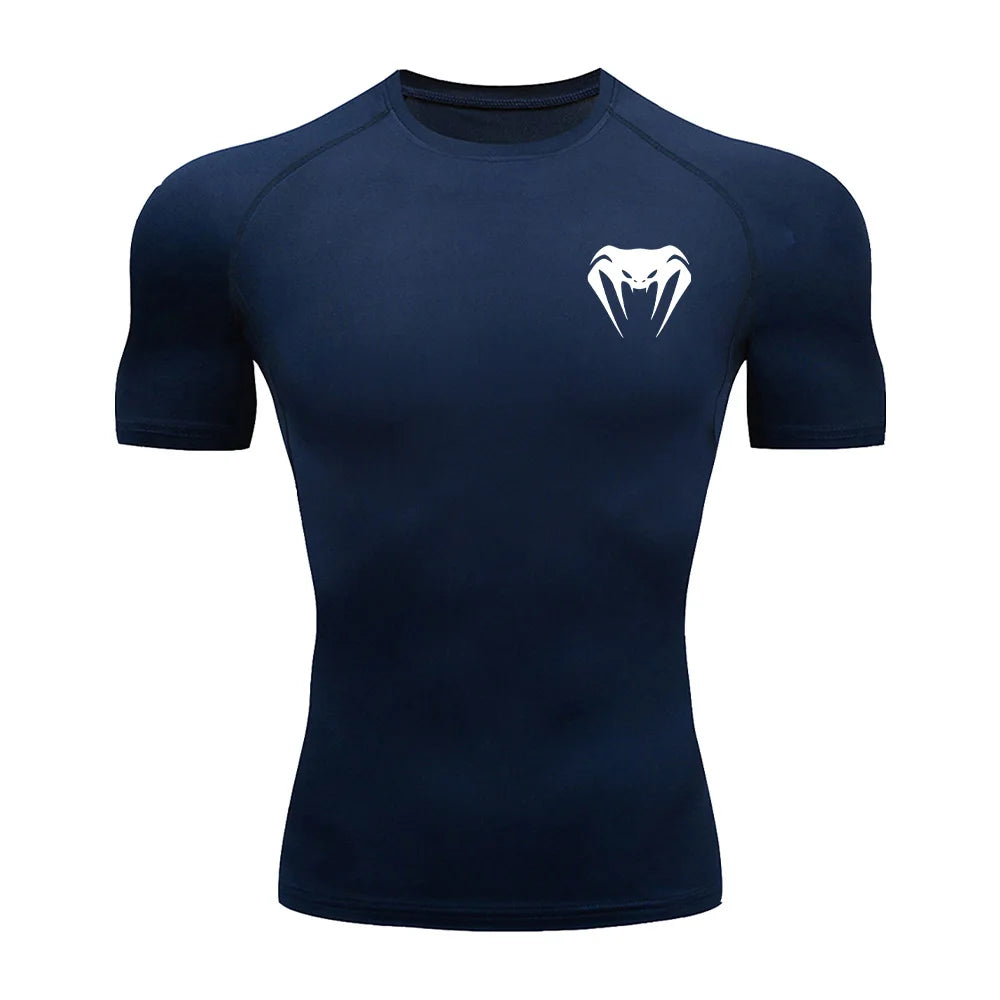 Compression T-Shirt Men Bodybuilding Sportswear Short Sleeve Quick Dry Workout Shirts Sport Tops Tee Gym Running T-shirt Men