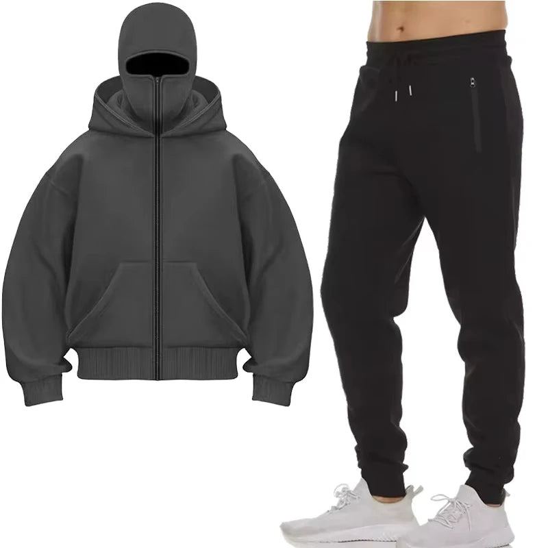 Hoodies Sets Men Clothing Fashion Autumn/Winter Designer Clothing Hooded Jacket + Pants Suit Jogging Sportswear Two-piece Suit