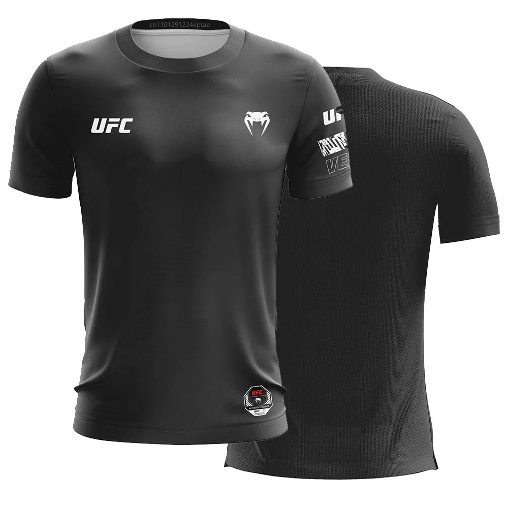 Summer Hot Selling UFC Boxing Fighting Competition Men's T-shirt Fashion Quick Drying Casual Breathable O-neck Short Sleeve Tops