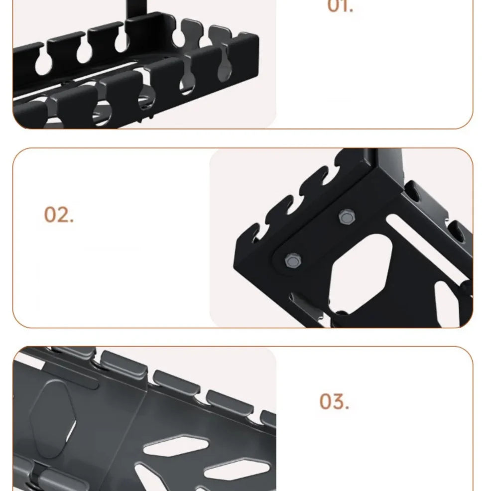 Desk Cable Management Tray Wire Management Cable Tray for Wire Organizer Charging Data Cord PC Computer Cord Rack in Office Home