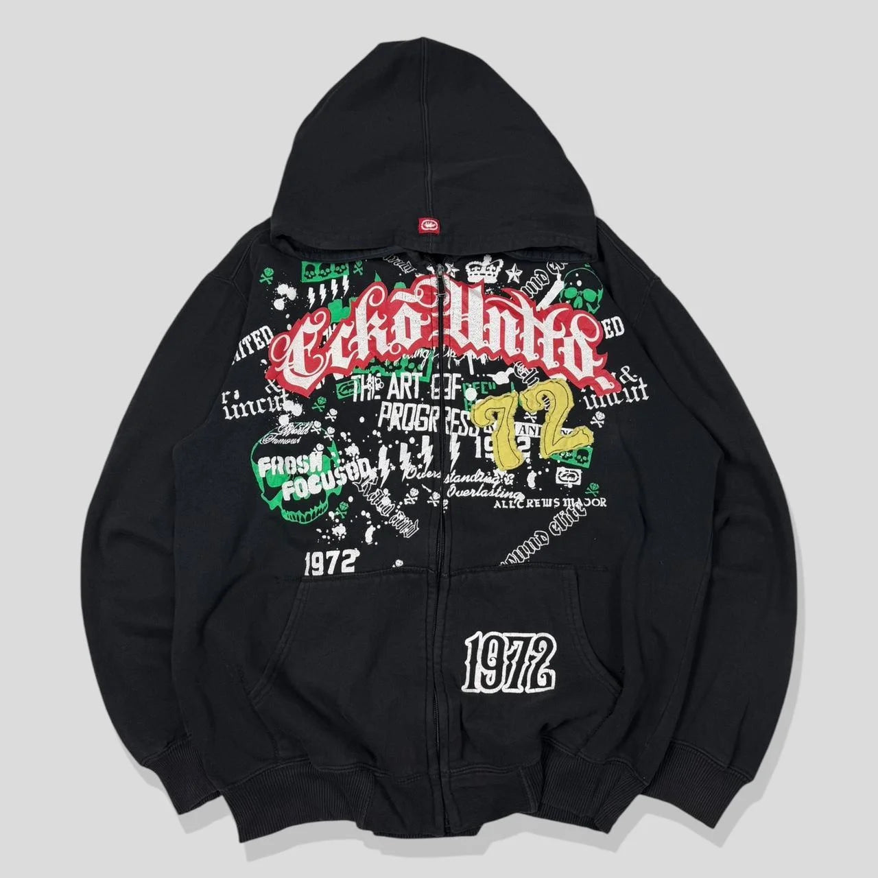 Graffiti Southpole Men Zipper Hoodie Street New Sweater Hoodie Harajuku Vintage Hip Hop Casual Sports Hooded Sweater