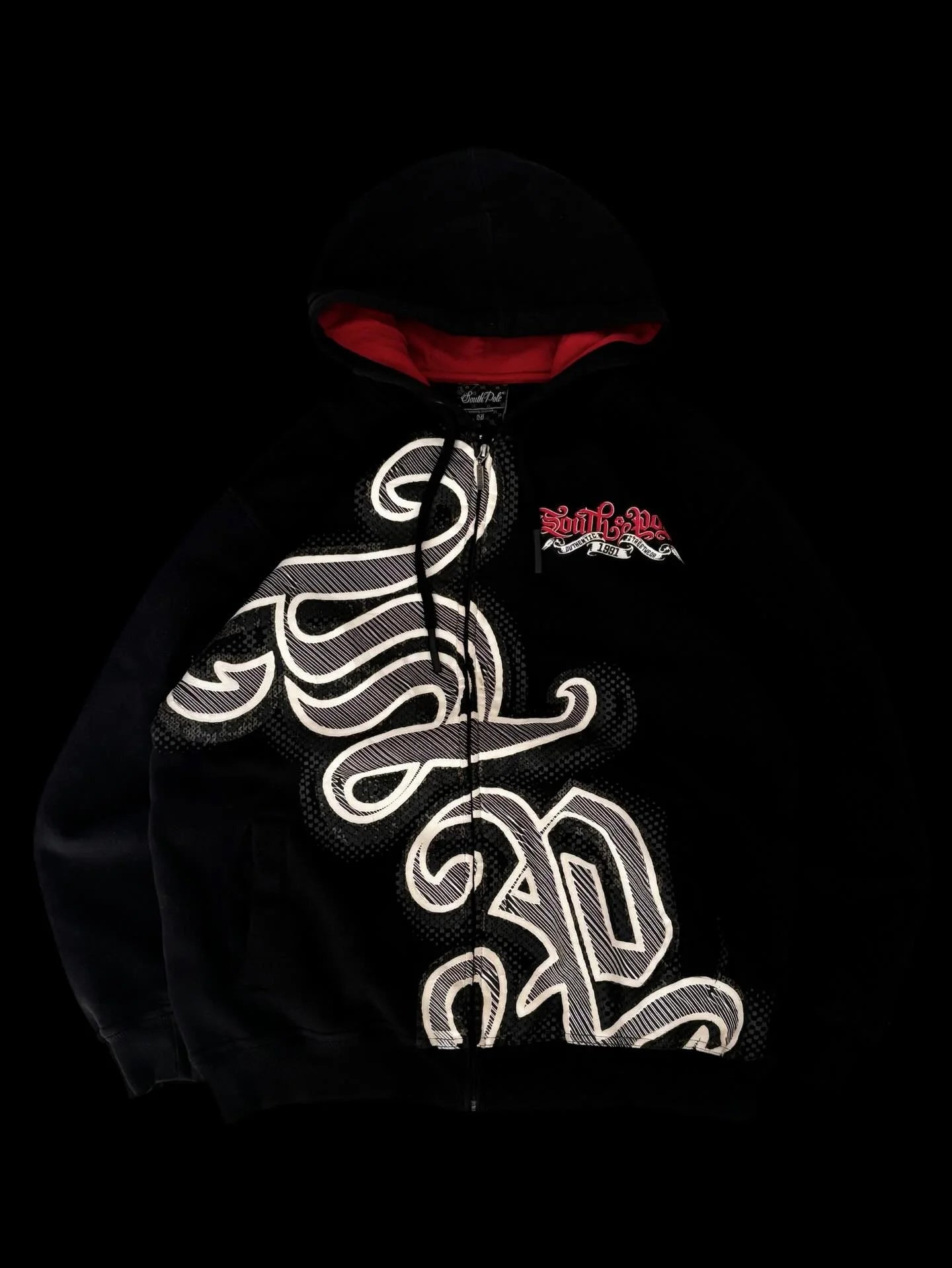 Graffiti Southpole Men Zipper Hoodie Street New Sweater Hoodie Harajuku Vintage Hip Hop Casual Sports Hooded Sweater