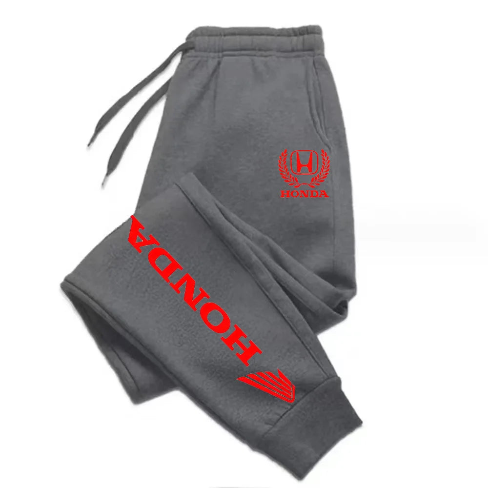 New Honda autumn and winter casual fashion cotton sports pants men's running fitness pants solid color pants sanitary pants