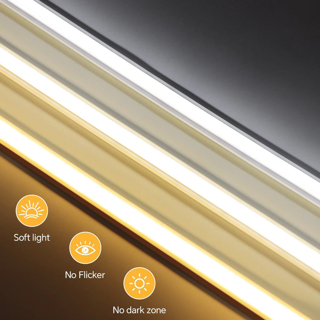 Dimmable Hand Scan Touch Sensor Neon COB LED Strip Light 24V Under Cabinet Collection Display Bookcase Wardrobe Closet Lamp Deco