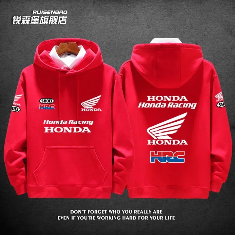 Honda Factory Racing Team Gold Wing Men's and Women's Autumn and Winter Hoodies Fashion Sports Pullovers