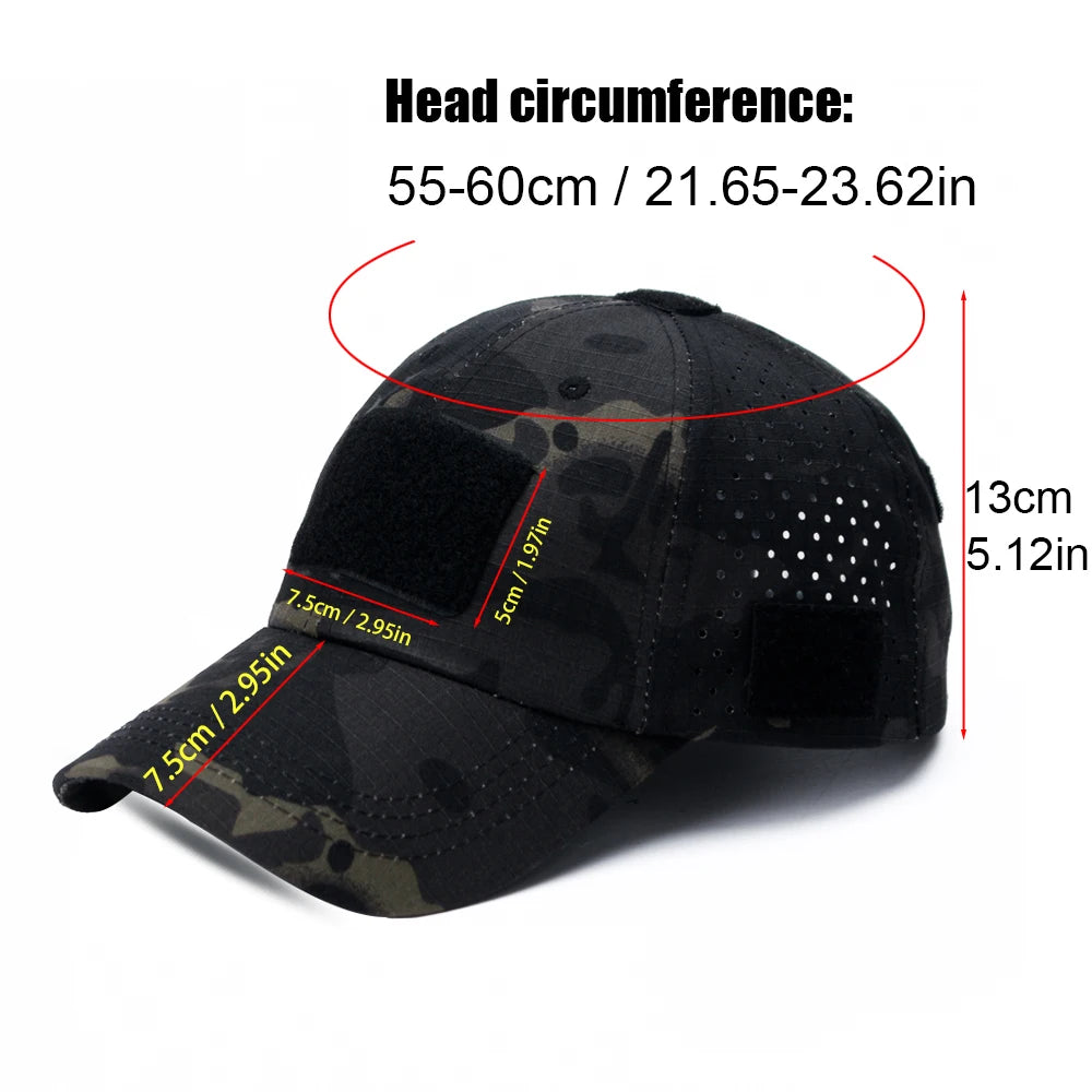 Unisex Camouflage Baseball Cap Adjustable Snapback Hat Comfortable Breathable Fashionable Streetwear for Men And Women