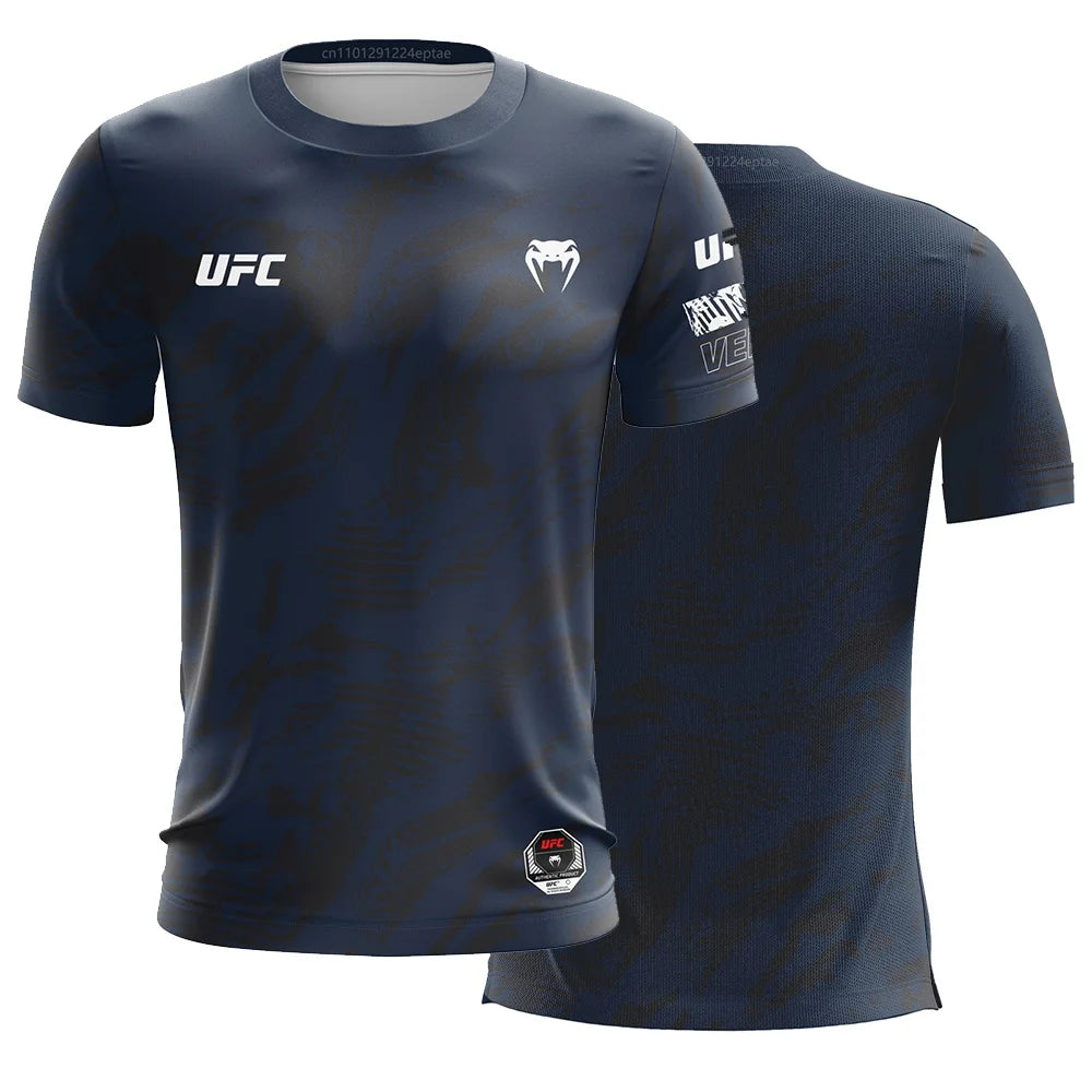 Summer Hot Selling UFC Boxing Fighting Competition Men's T-shirt Fashion Quick Drying Casual Breathable O-neck Short Sleeve Tops