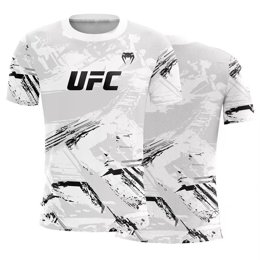 Summer Hot Selling UFC Boxing Fighting Competition Men's T-shirt Fashion Quick Drying Casual Breathable O-neck Short Sleeve Tops