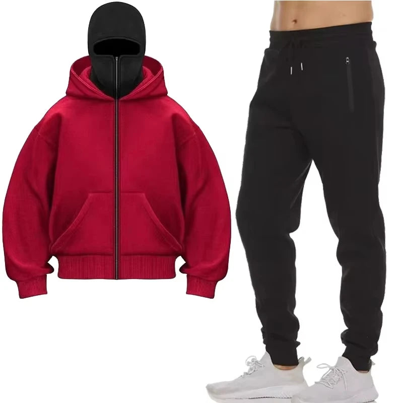 Hoodies Sets Men Clothing Fashion Autumn/Winter Designer Clothing Hooded Jacket + Pants Suit Jogging Sportswear Two-piece Suit