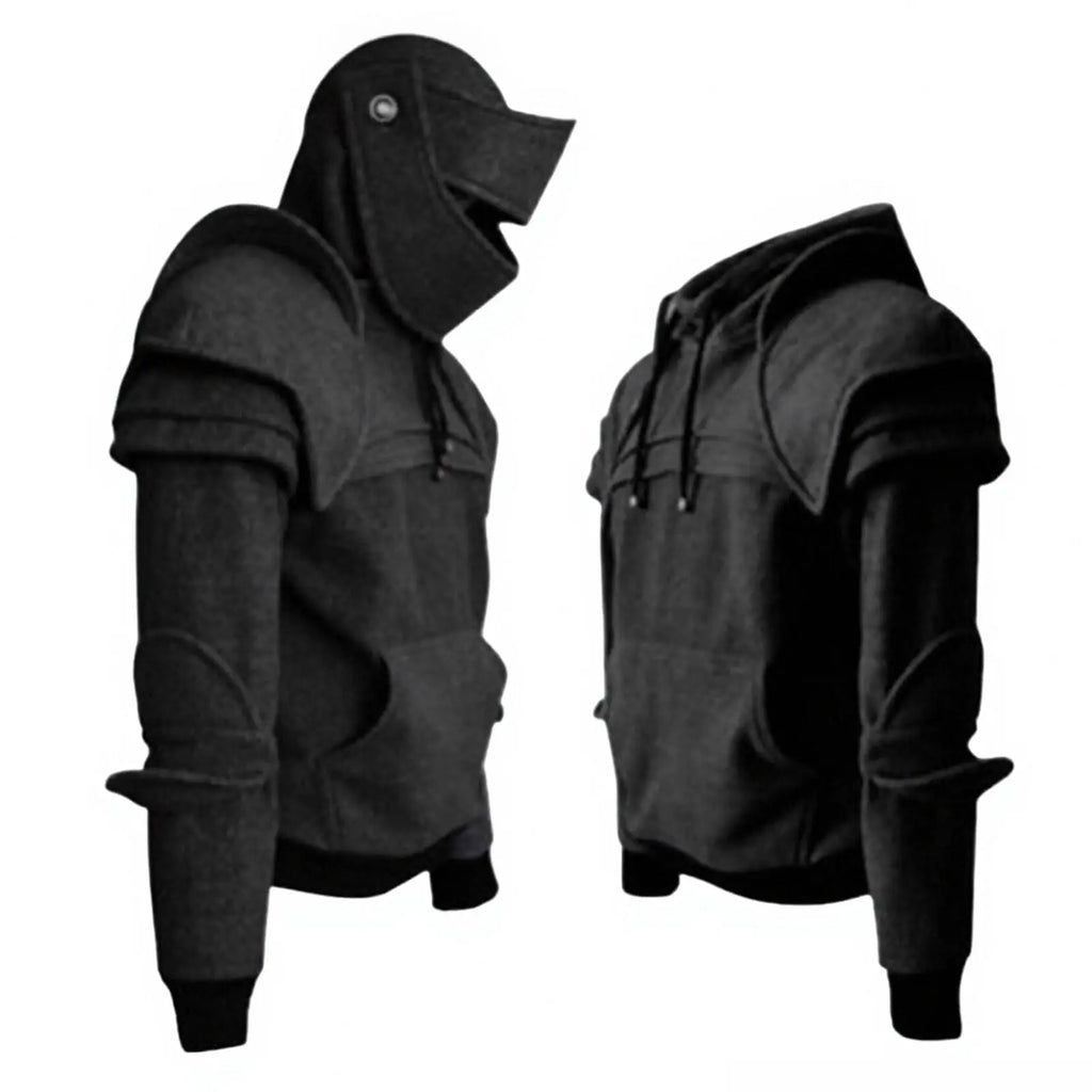YHOPE Men's Hoodies Knight Midevel Adventures Sweatshirt Costume Long Sleeve Lightweight Hooded Pullove