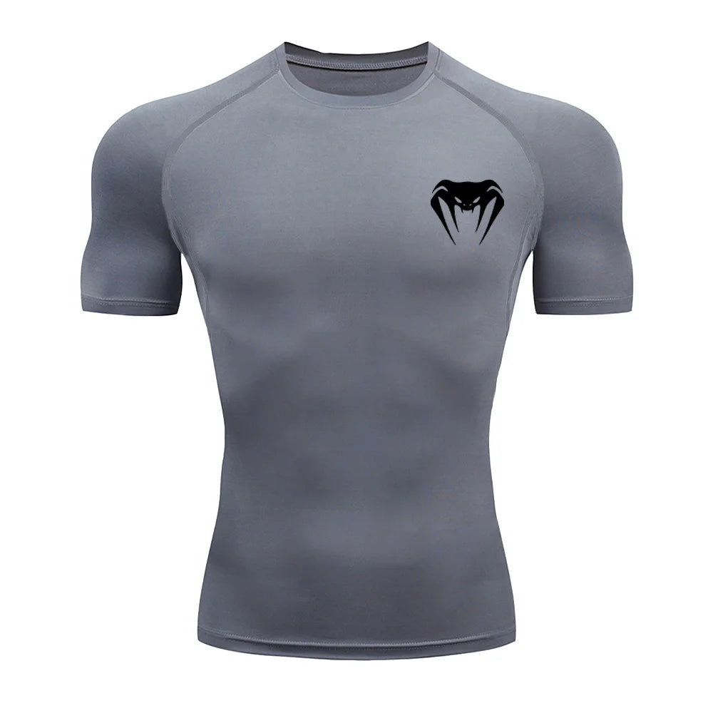 Compression T-Shirt Men Bodybuilding Sportswear Short Sleeve Quick Dry Workout Shirts Sport Tops Tee Gym Running T-shirt Men