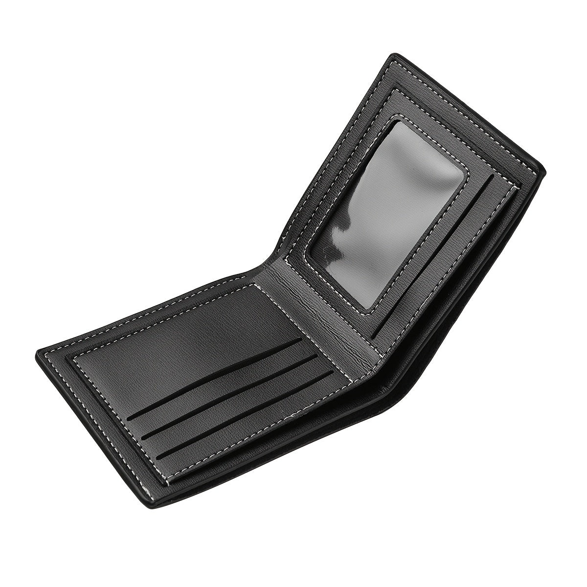 Fashion Men'S Soft Faux Leather Wallet Casual Short Youth Purse Christmas Gift